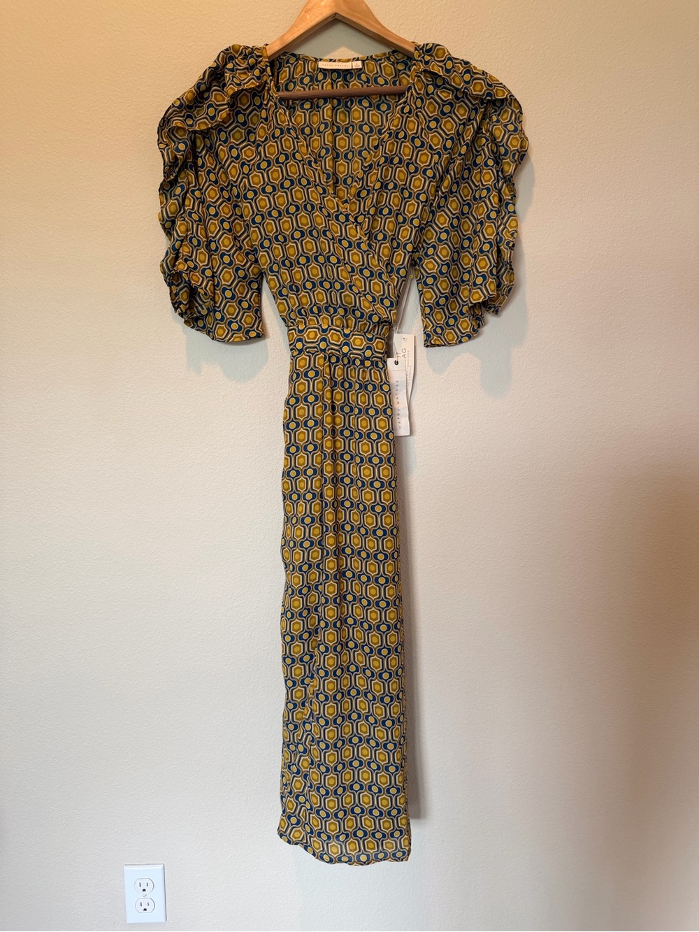 Happy Nature Geometric Print Maxi Dress Size S NWT #0152